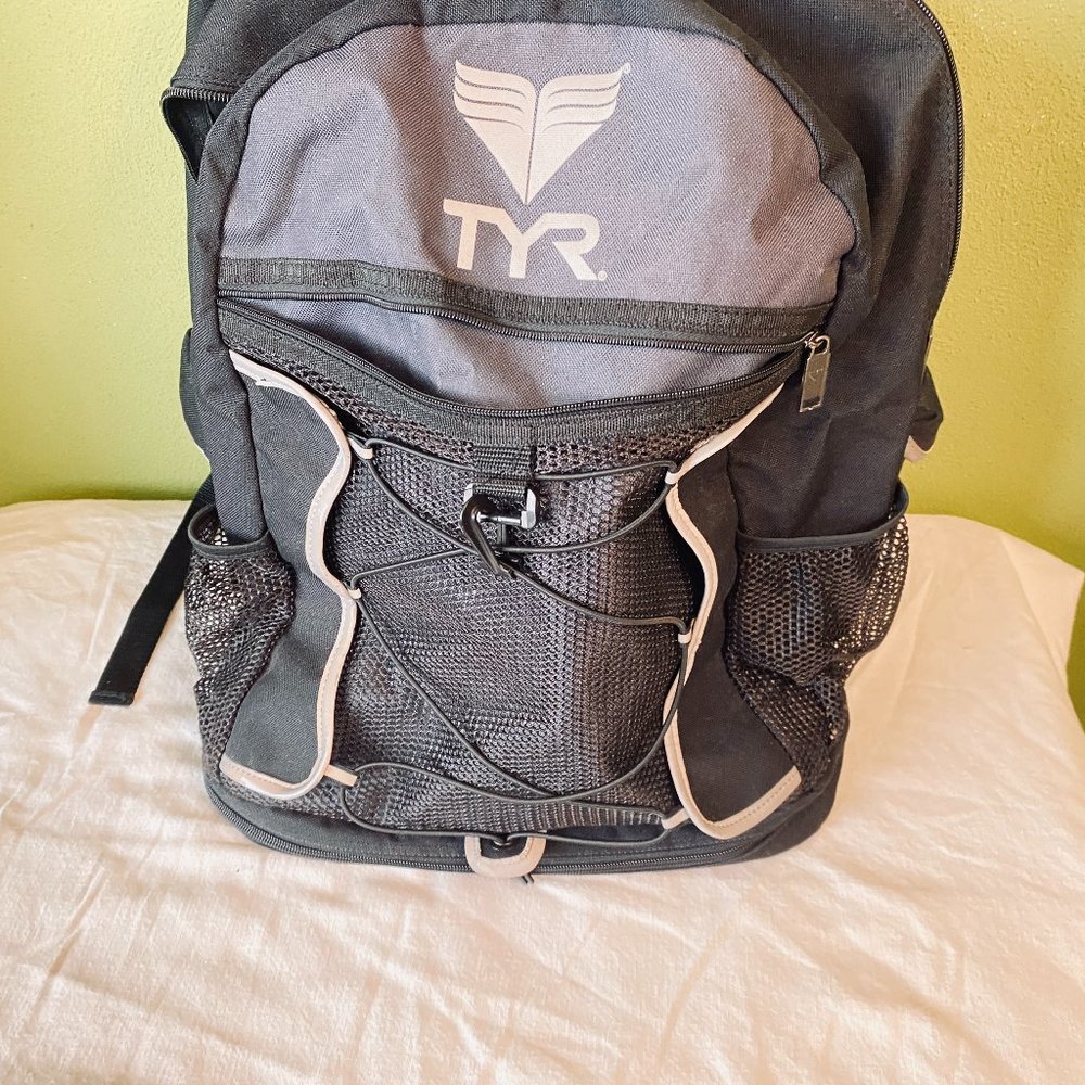 TYR | Swim Backpack Bag Gym Workout Equipment  Navy Black HUGE!